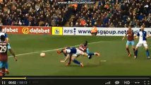 Horror faul- Blackburn-West ham united- Kouyate Fa Cup 21.02.2016