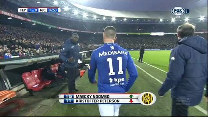 Maecky Ngombo Goal HD - Feyenoord 1-1 Roda - 21-02-2016