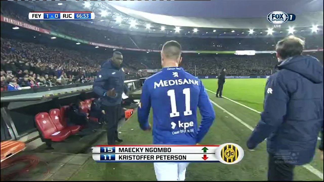 Maecky Ngombo Goal HD - Feyenoord 1-1 Roda - 21-02-2016