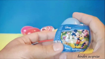 Mickey Mouse Clubhouse Toys Kinder Surprise Eggs & Donald Duck ,Goofy , Minnie Mouse Toys Clubhouse