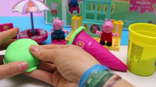 Peppa Pig Ice Cream Parlor Building Toys Play Doh Rainbow Ice Cream DIY La Heladería de P
