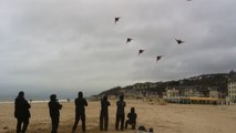 Un ballet de cerfs-volants sur la plage