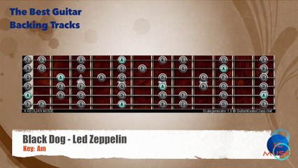 Black Dog - Led Zeppelin Guitar Backing Track with scale chart