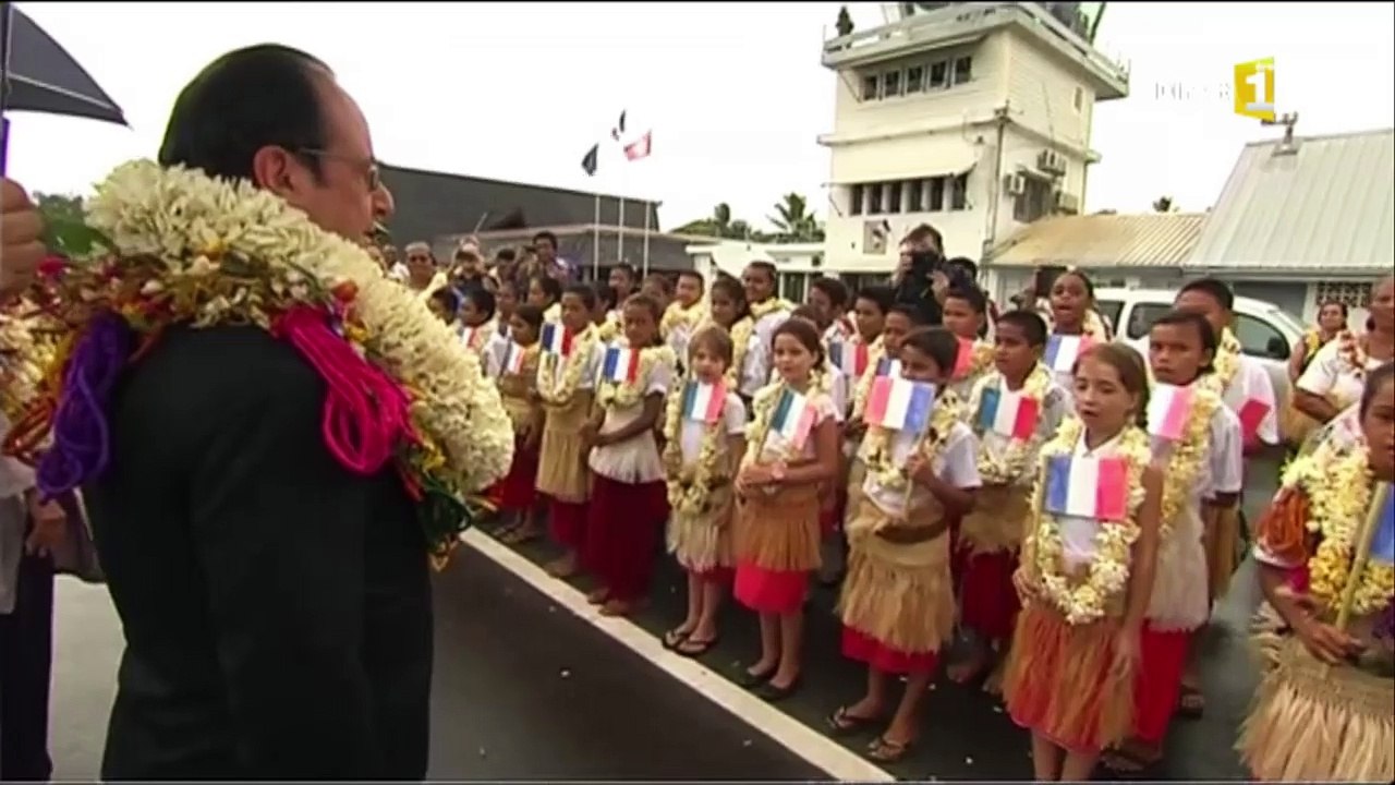 Arrivée de François Hollande à Wallis