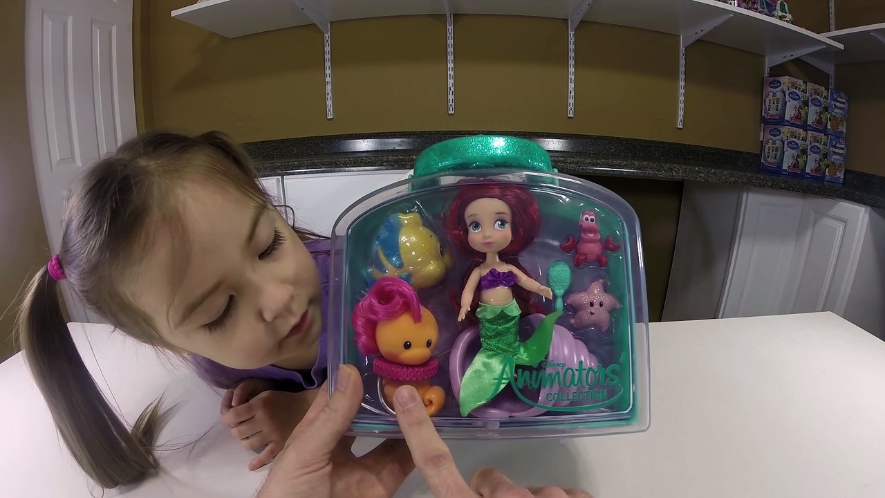 CUTE DISNEY Animators' Ariel The Little Mermaid Mini Doll Toy Play Set From the Disney Store!