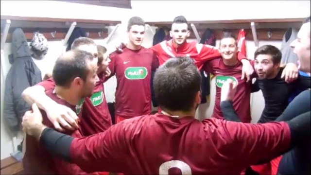Dans les vestiaires après la victoire de l'ASVA contre Saint-Florentin