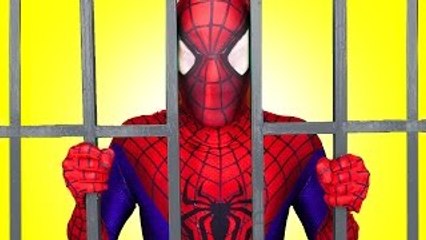 Spiderman vs Joker vs Frozen Elsa - Spiderman Goes in Jail - Fun Superhero Movie in Real Life