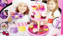 Hello Kitty Cupcakes Playset Hello Kitty Pastry Shop La Patisserie Torre de Pasteles Toy Videos