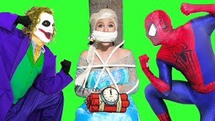 Spiderman vs Joker vs Frozen Elsa - Disney Elsa Kidnapped - Real Life Superheroes Movie