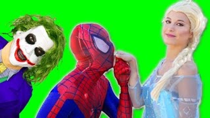 Spiderman vs Joker vs Frozen Elsa - Elsa In the Playground - Real Life Superheroes Movie