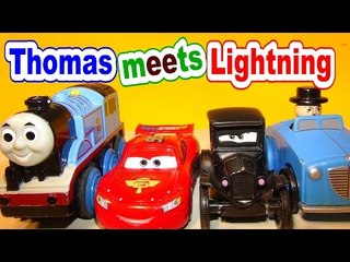 Thomas meets Lightning McQueen and Lizzie by the Top YouTube Channel for Kids