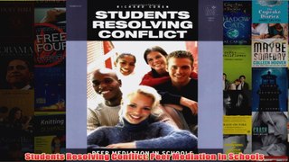 Download PDF  Students Resolving Conflict Peer Mediation in Schools FULL FREE