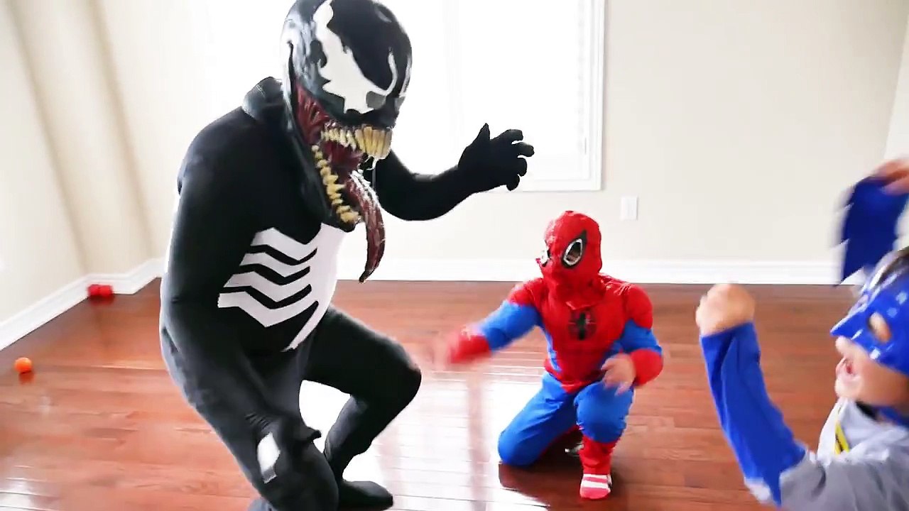 Spiderman VS Venom VS Batman In Real Life Superhero Movie Epic Superheroes Battle Fight Match Kids