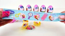 2015 Frozen Disney Eggs 6 New Princess Surprise Egg Toys Barbie Doll Anna Princesa Huevos Sorpresa