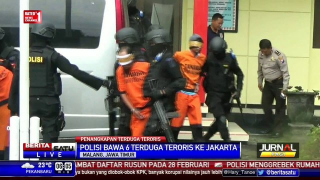 6 Terduga Teroris di Malang Dibawa ke Mabes Polri