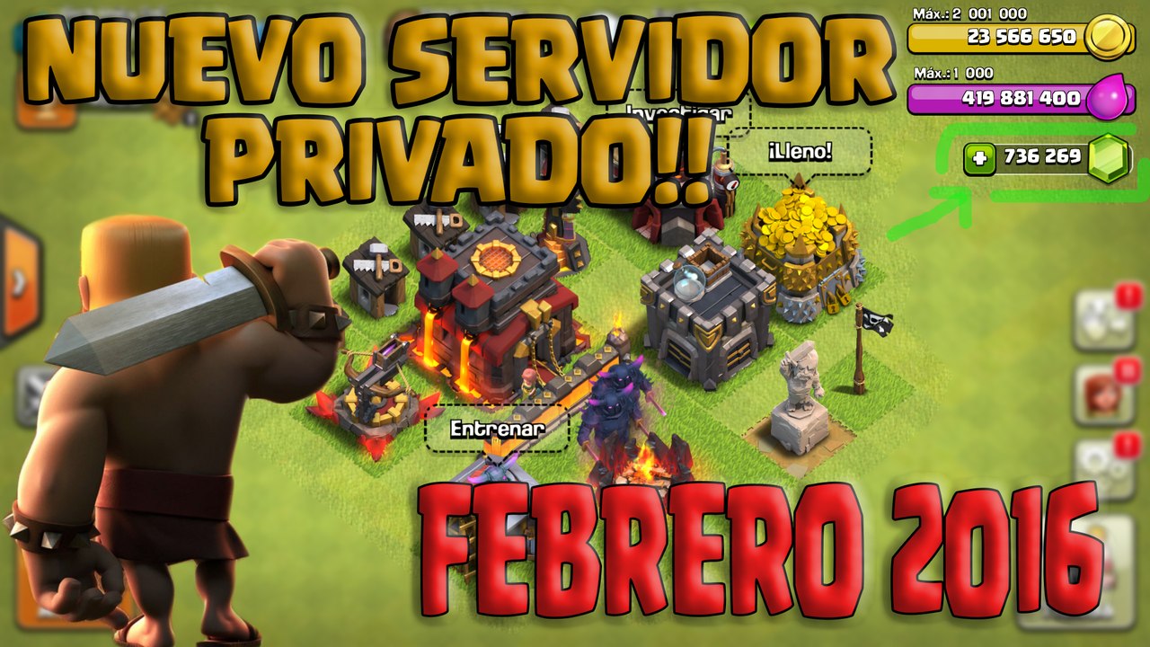 Servidor Privado De Clash Of Clans Tropas Infinitas