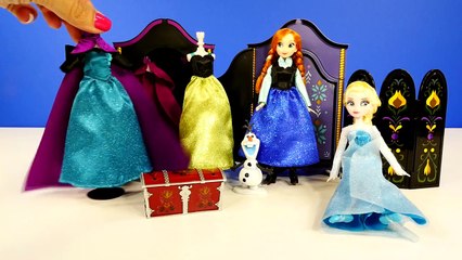 FROZEN Official Disney Store Dolls Elsa and Anna Wardrobe Playset Furniture Outfits Shoes
