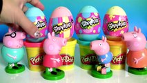 Peppa Pig Play Doh Surprise Shopkins Easter Eggs Surprise Season4 | Ovinhos de Páscoa Shopkins 2016