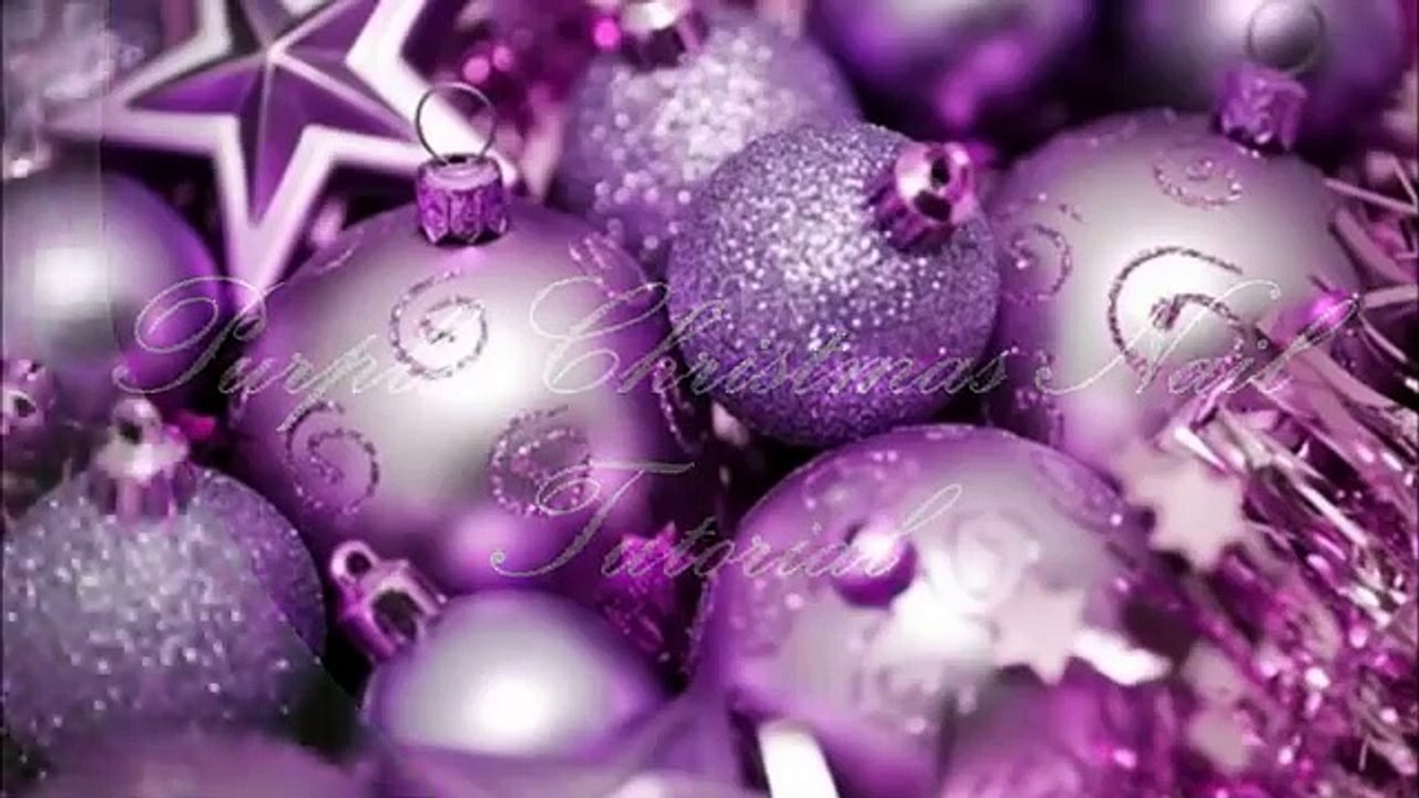 Purple Christmas Nail Tutorial
