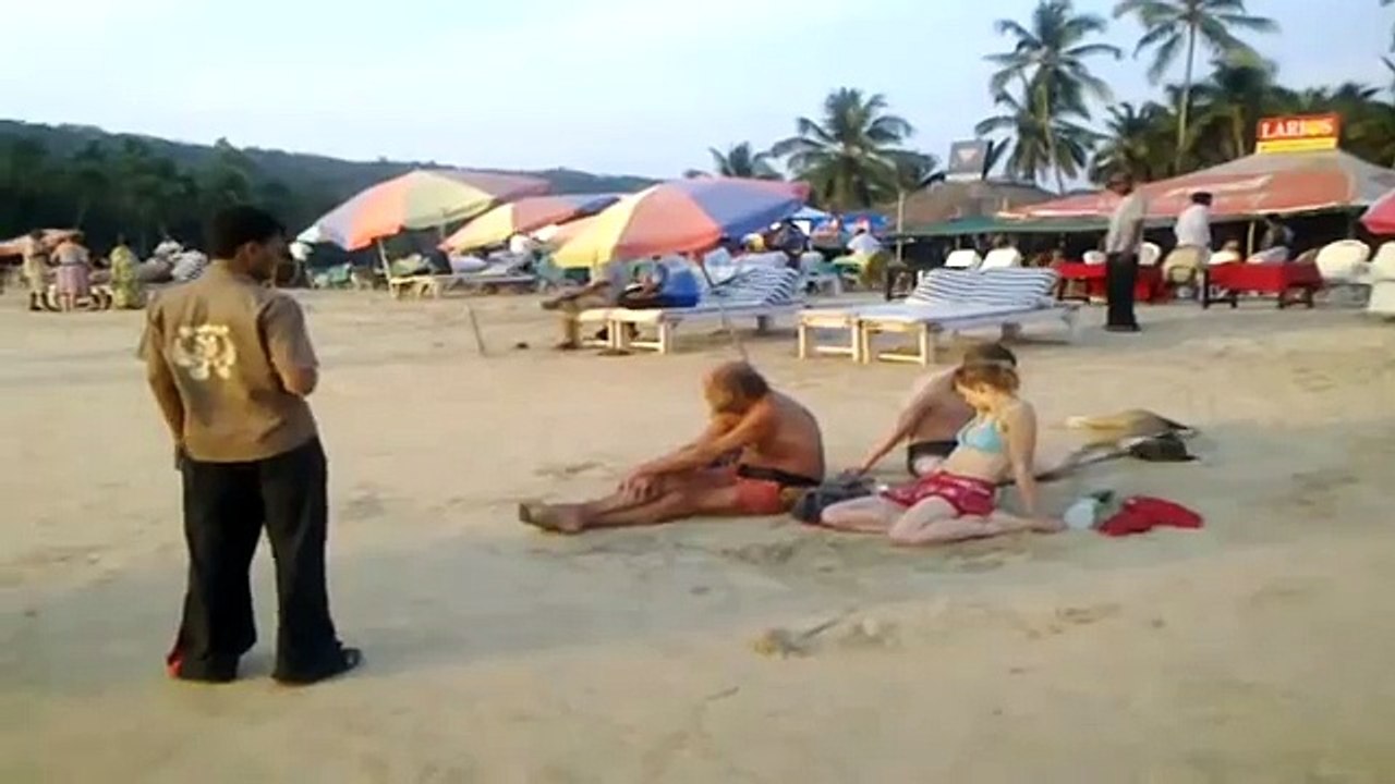 Goa Anjuna Beach Crowd