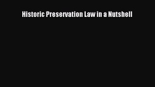 PDF Historic Preservation Law in a Nutshell Free Books