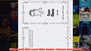 Download PDF  Sing Read And Learn Minibooks Famous Americans FULL FREE