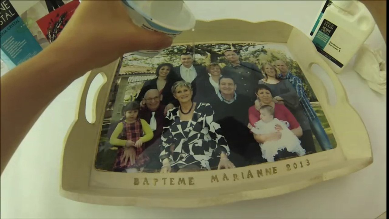 [ART-HOBBY] - Tuto - Plateau avec photo sous résine cristal