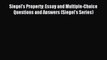 PDF Siegel's Property: Essay and Multiple-Choice Questions and Answers (Siegel's Series) Free