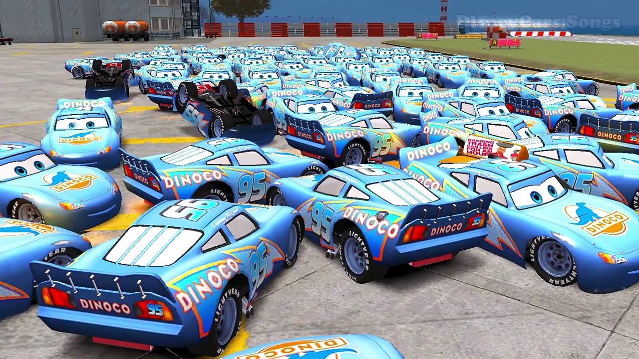 100 Disney s Lightning McQueen Cars for the Princess Elsa! Fun Nursery Rhymes!