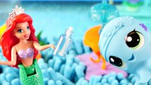 Ariel Treasure Hunt - Shopkins Color Changers Play Doh Surprise Eggs and Evil Ursula