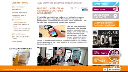 L'Institut Curie lance MyCurie - 2016/02/22