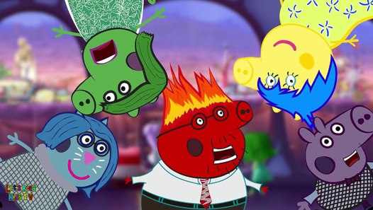 PEPPA PIG INSIDE OUT FINGER FAMILY DRAWING WITH LYRICS SONG & MORE