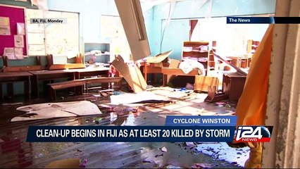 Clean-up begins in Fiji as at least 20 killed by storm