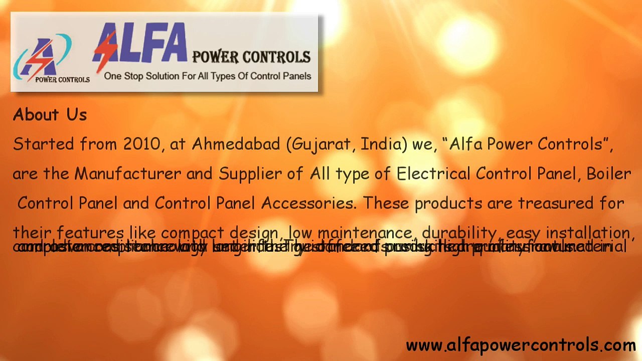 Boiler control panel manufacturers Ahmedabad