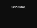 PDF Don'ts For Husbands  EBook