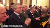 Сотрудники посольства Российской Федерации в Республике Армения исполнили армянскую военную песню