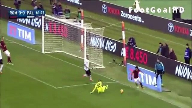 Mohamed Salah Amazing Second Goal - AS Roma vs Palermo 4-0 - 21_2_2016 [Serie A]
