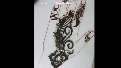 Thick and Dark Gulf Style Henna Mehndi Design Tutorial