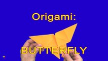 How to make a paper butterfly. Origami tutorials. Educational videos for children