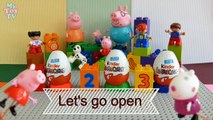 Peppa Pig Toy Train & Kinder Surprise Eggs   Lego Duplo Toys