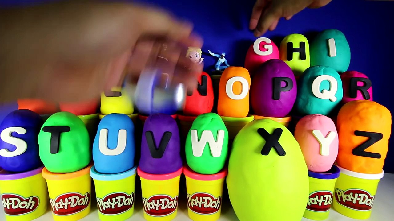 26 Disney Alphabet Surprise Œufs Play Doh Apprendre lABC avec Vos Personnages Préférés