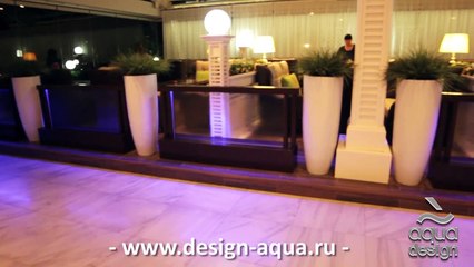 14 красивых Водопадов по стеклу в ресторане