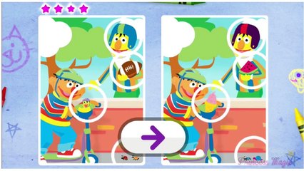 Sesame Street - Bert and Ernie Spot the Difference - Cartoon Video Game