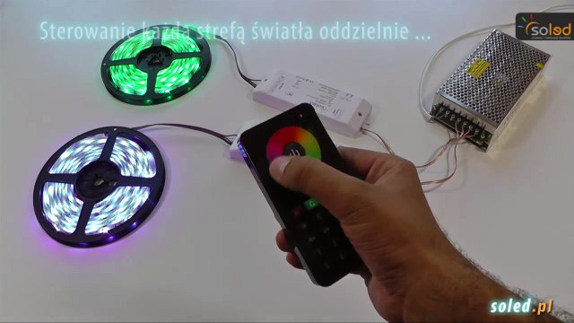 Oświetlenie LED RGB - Sterownik RGB z pilotem - Podświetlenie sufitu LED - soled.pl
