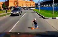Little Kid Doesn't Give A Damn About Traffic