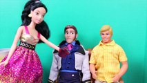Frozen Hans and Kenton Bro Date Play Doh Spa with Barbie, Jasmine, Vera DisneyCarToys