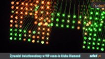 Żyrandol światłowodowy - oświetlenie VIP room w klubie,dyskoteki Diamond - Warszawa