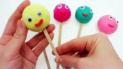 LolliPop surprise eggs! Shopkins ★ Angry Birds ★ Смешарики - Nursery Rhymes w Play Doh