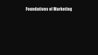 Read Foundations of Marketing Ebook Free