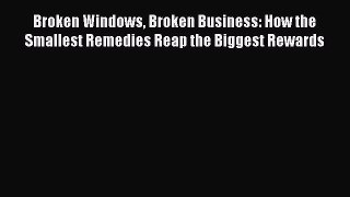 Download Broken Windows Broken Business: How the Smallest Remedies Reap the Biggest Rewards